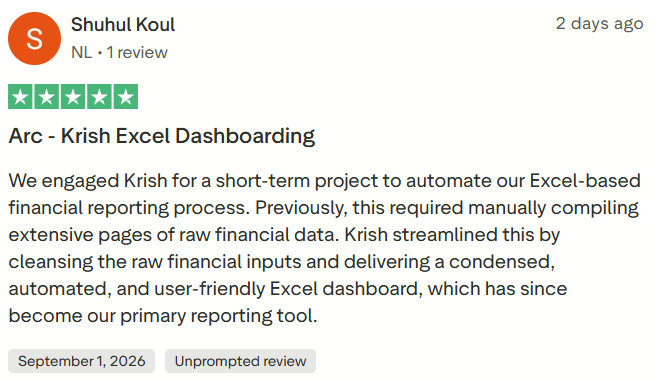 Shuhul Koul Testimonial